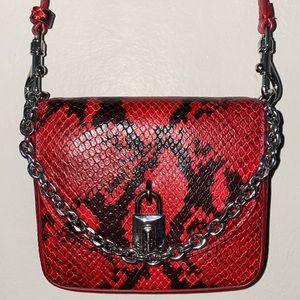 Red and Black snakeskin Rebecca Minkoff mini purse - perfect condition